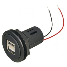Panel mounted double USB charger 5A