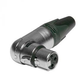 XLR cable connectorl Female 3-pin, angle